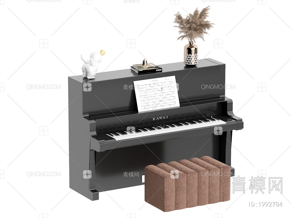 钢琴 乐器3D模型下载【ID:1992784】