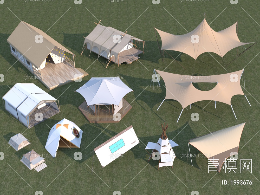 露营帐篷3D模型下载【ID:1993676】