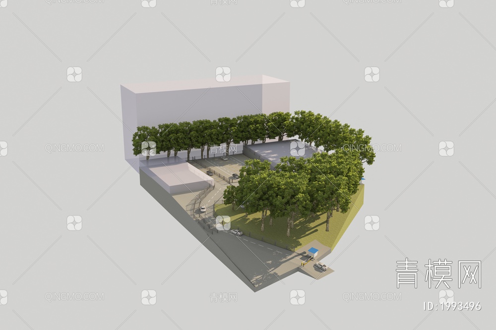 室外停车场3D模型下载【ID:1993496】