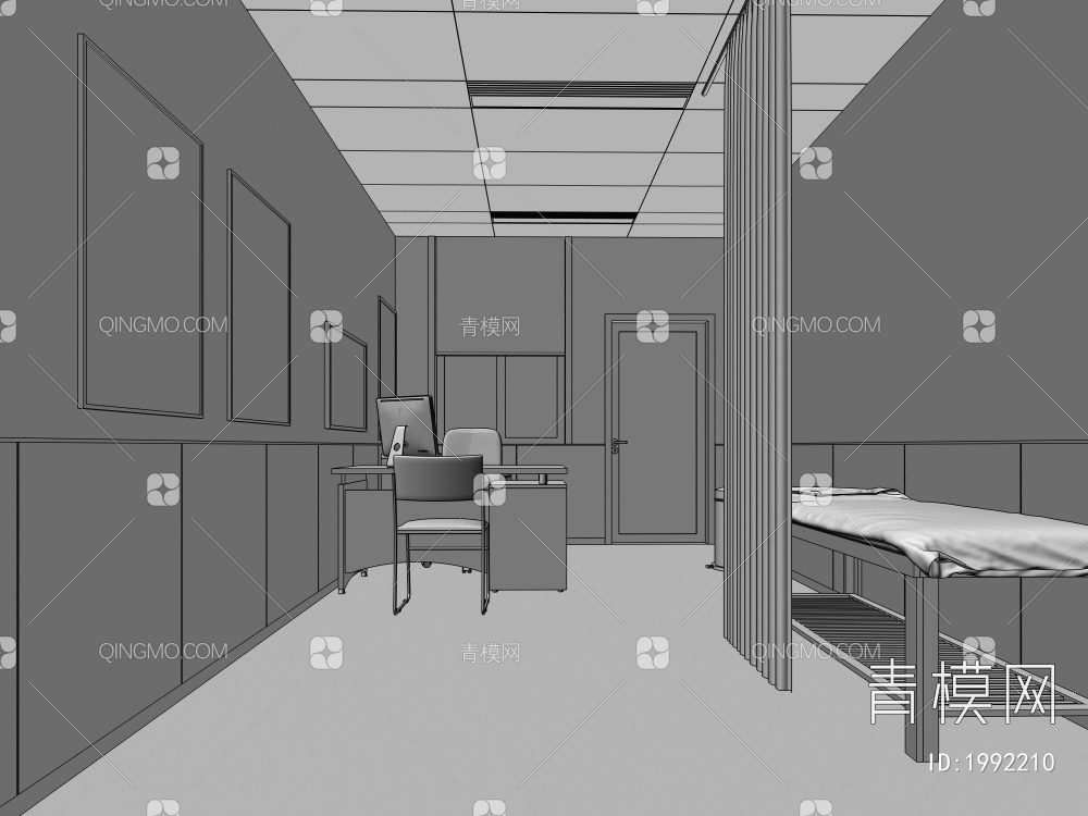 医院诊室_医院治疗室_诊室3D模型下载【ID:1992210】