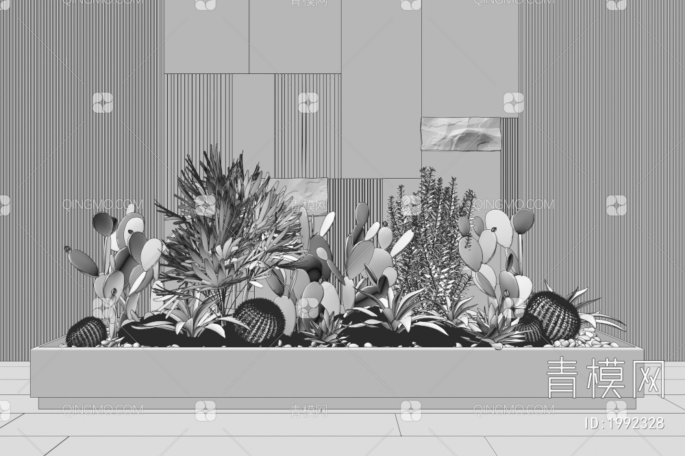 植物景观小品3D模型下载【ID:1992328】