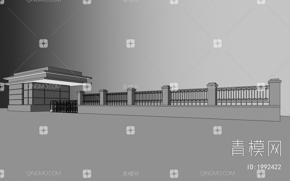 围栏围墙3D模型下载【ID:1992422】