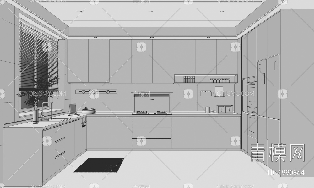 厨房3D模型下载【ID:1990864】