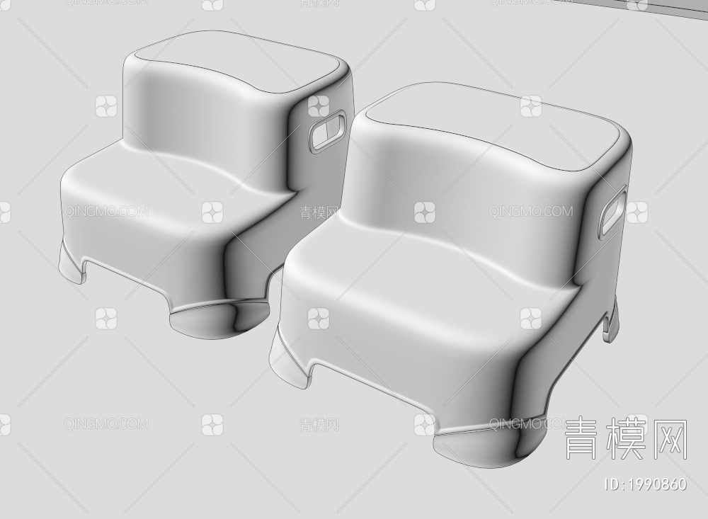 儿童卫生间凳子3D模型下载【ID:1990860】