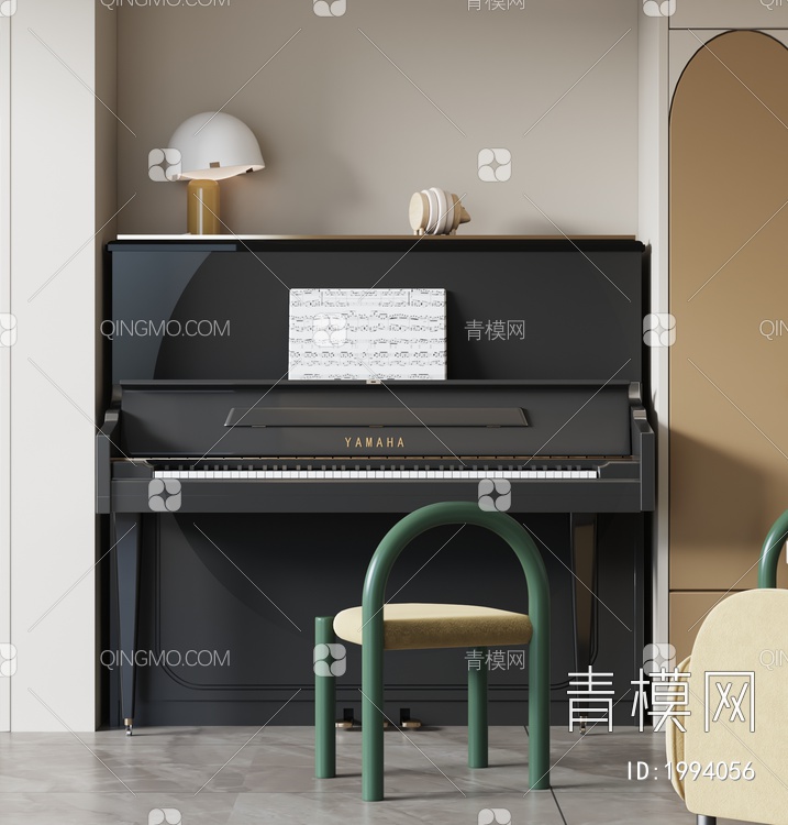 钢琴SU模型下载【ID:1994056】