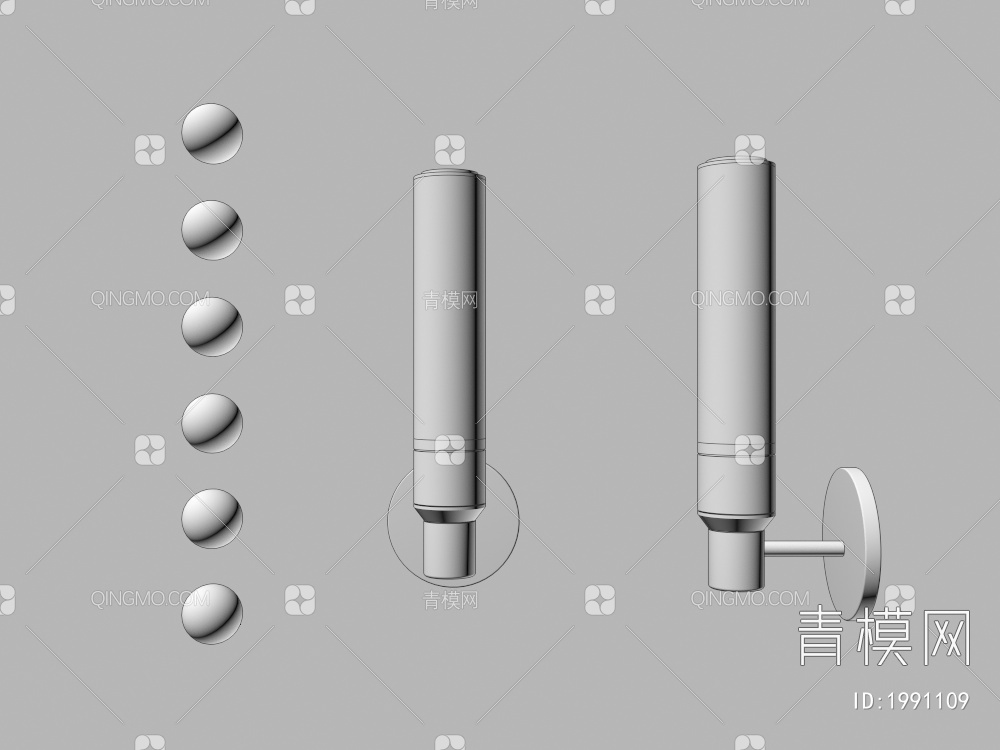 实木，复古，玻璃灯，壁灯3D模型下载【ID:1991109】