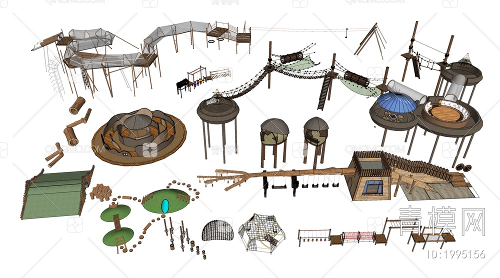 儿童游乐设施SU模型下载【ID:1995156】