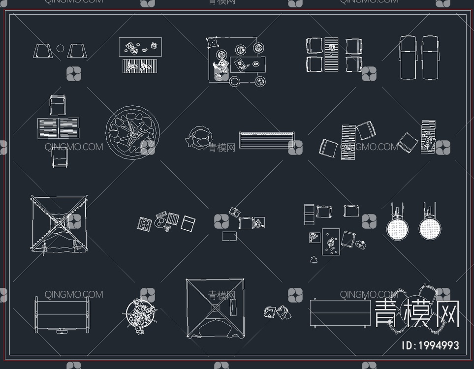 最新超全露营设施CAD图库【ID:1994993】
