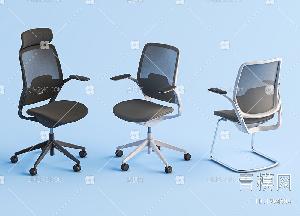 办公椅3D模型下载【ID:1994504】
