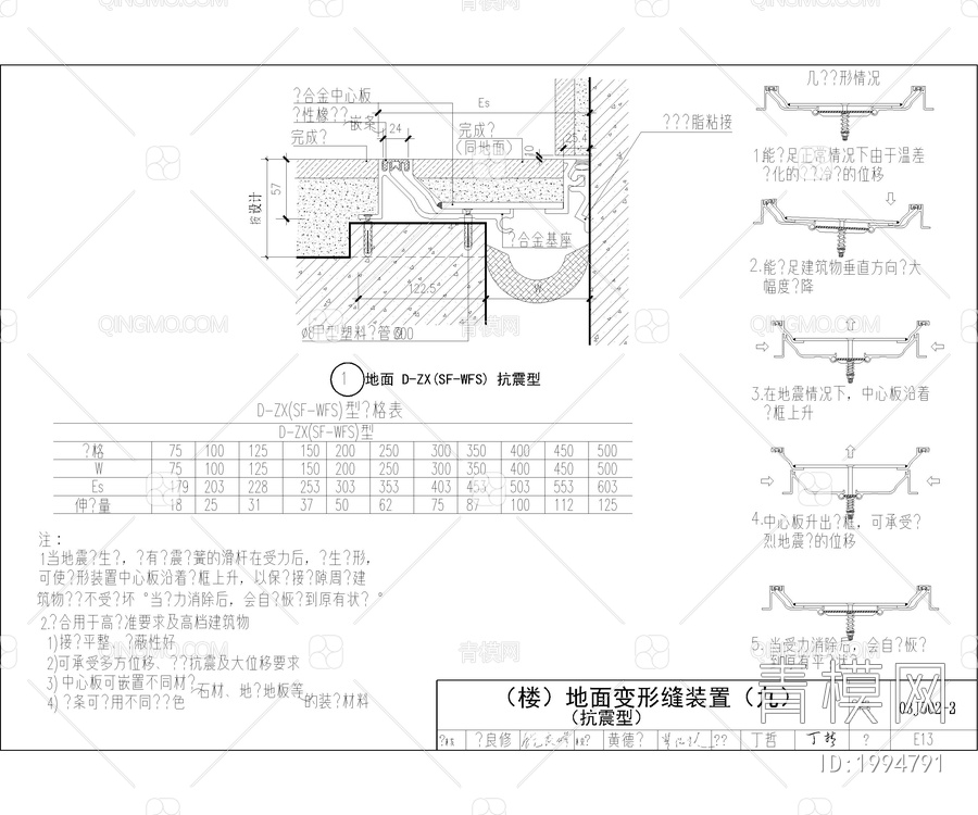 建筑变形缝节点图集合【ID:1994791】