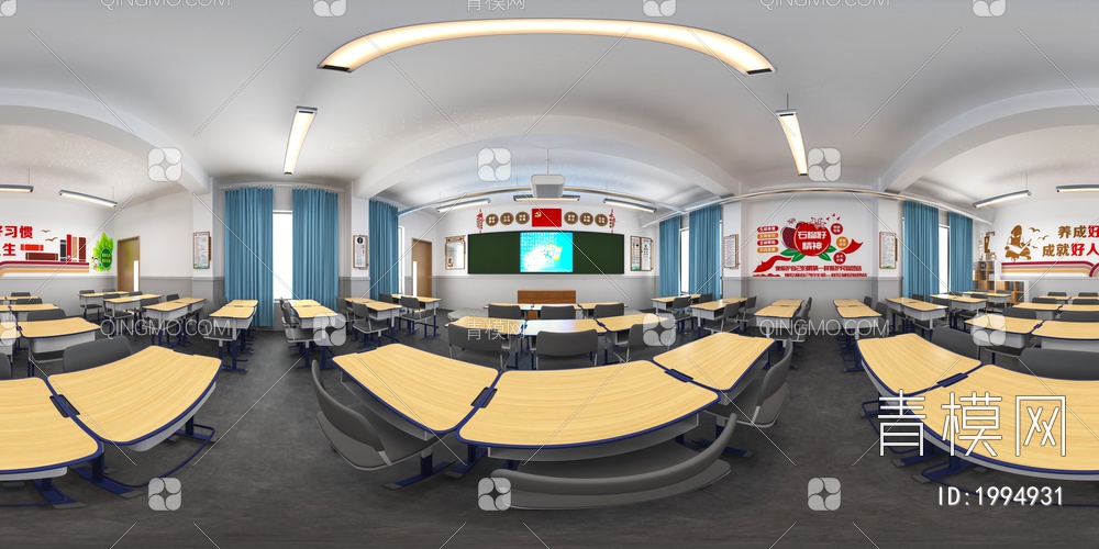 教室3D模型下载【ID:1994931】