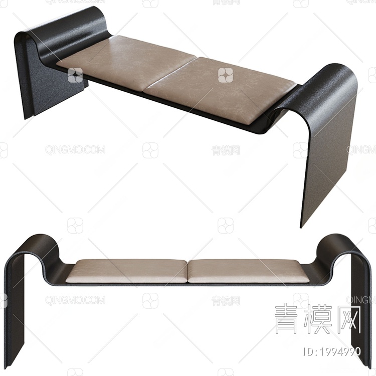长凳 沙发凳SU模型下载【ID:1994990】