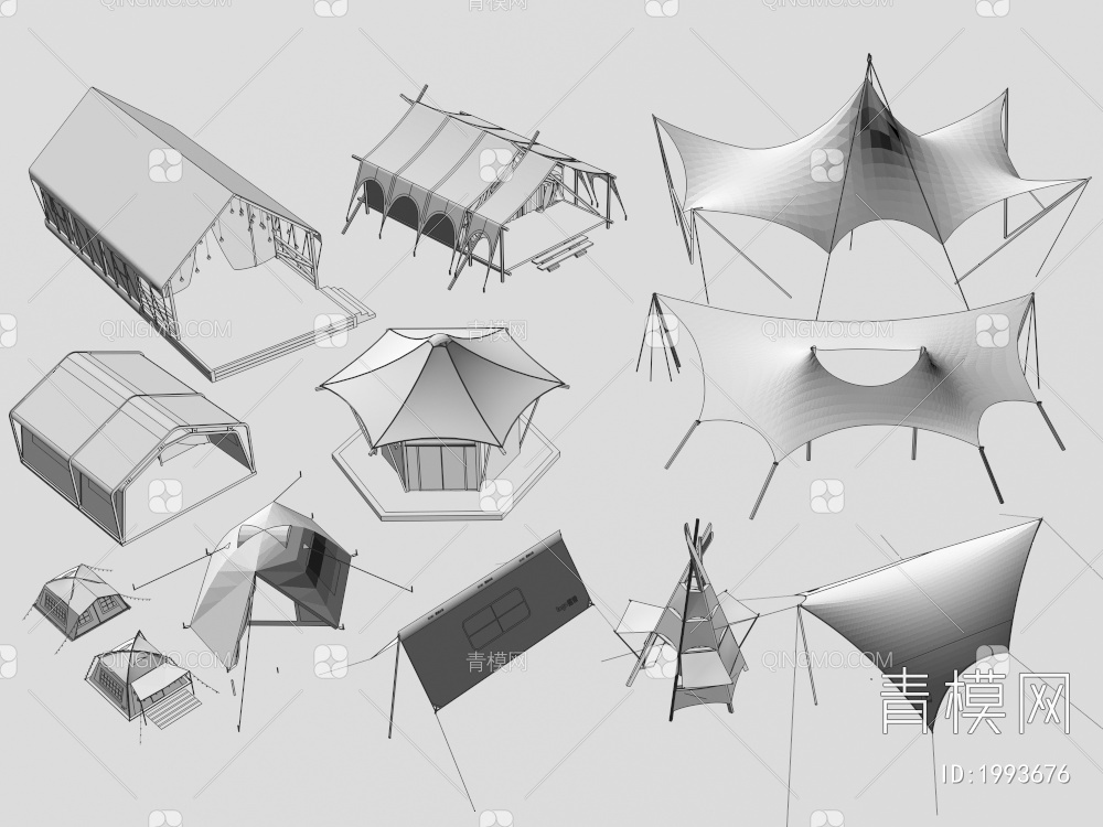露营帐篷3D模型下载【ID:1993676】