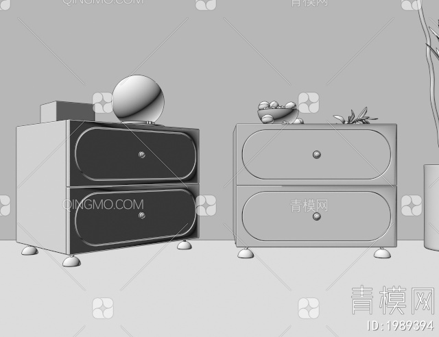 床头柜3D模型下载【ID:1989394】