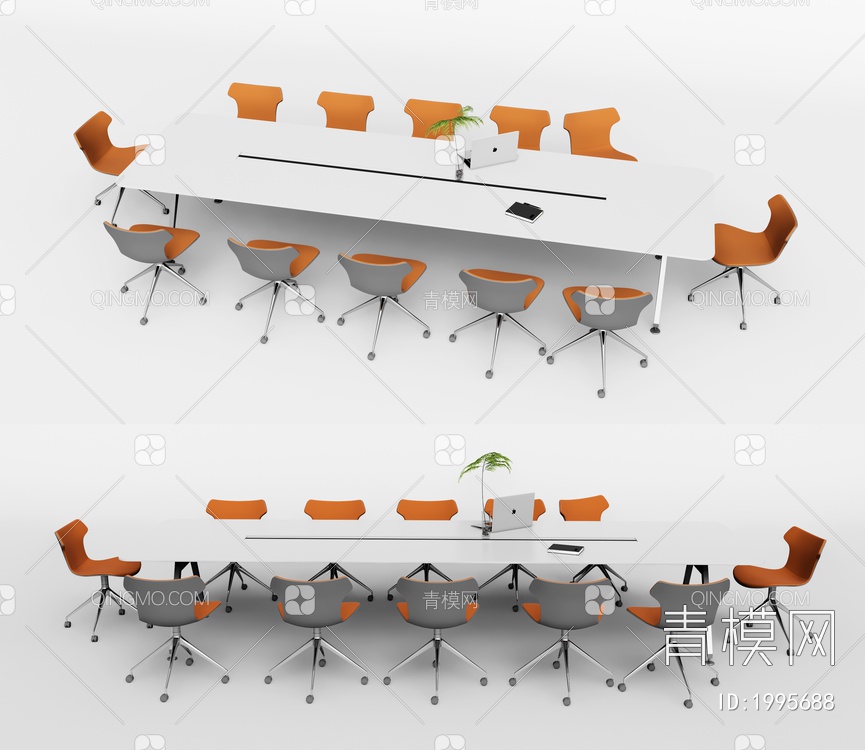会议桌椅3D模型下载【ID:1995688】