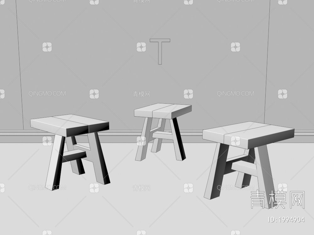 凳子，换鞋凳3D模型下载【ID:1994904】