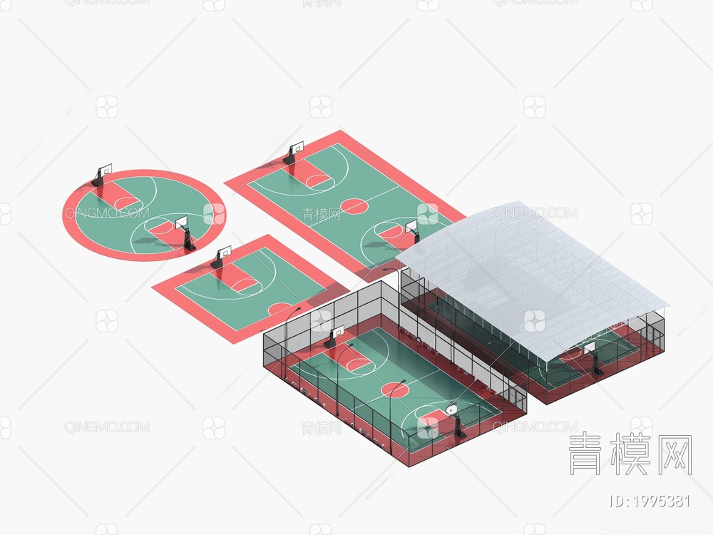 篮球场 球场3D模型下载【ID:1995381】