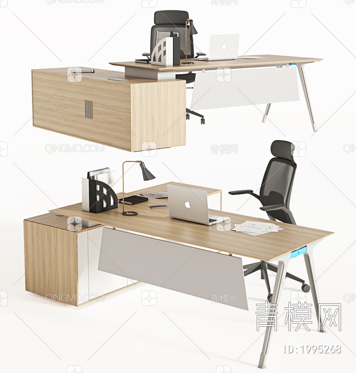 办公桌椅3D模型下载【ID:1995268】