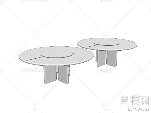 圆形餐桌3D模型下载【ID:1994562】
