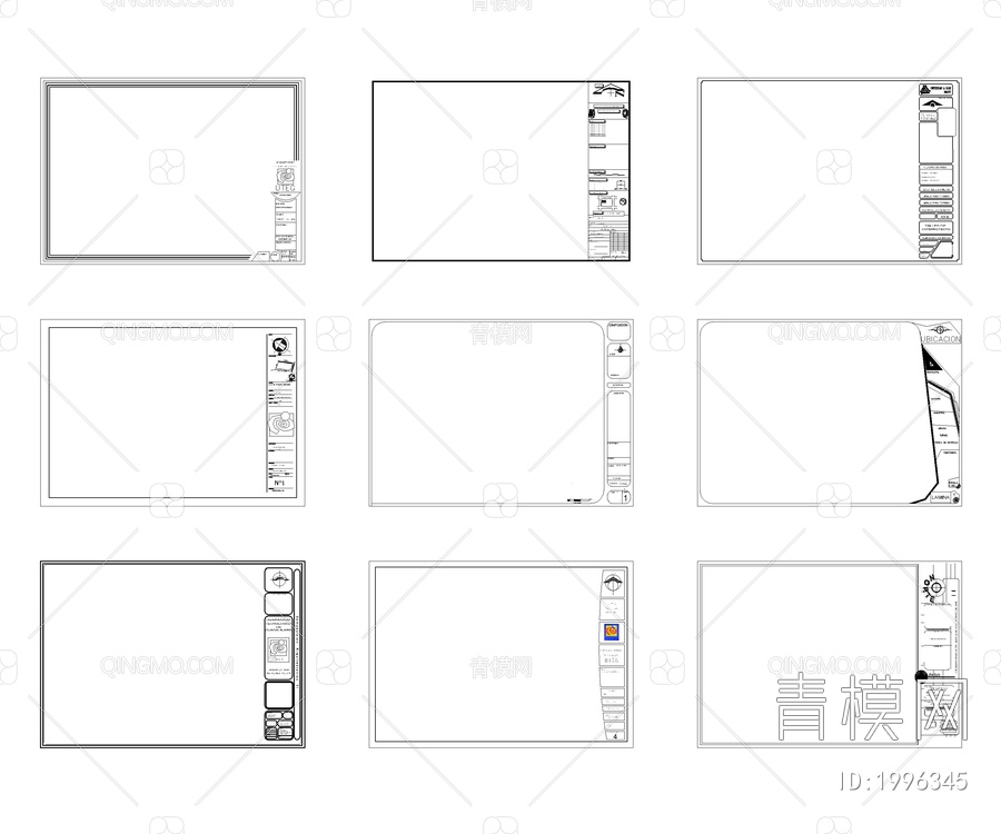 130余款常用AutoCAD图框【ID:1996345】