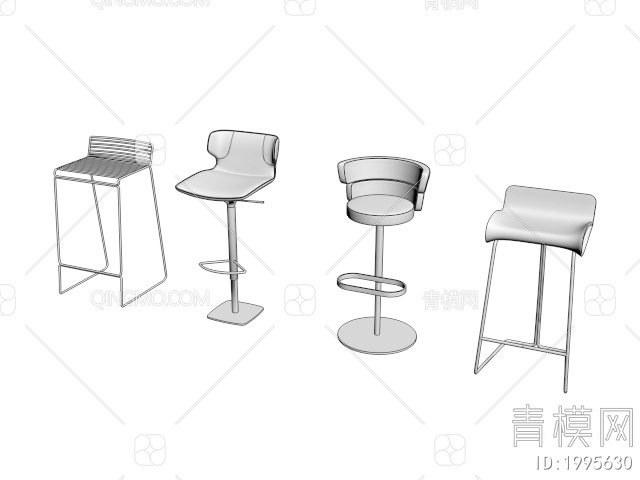 吧椅3D模型下载【ID:1995630】
