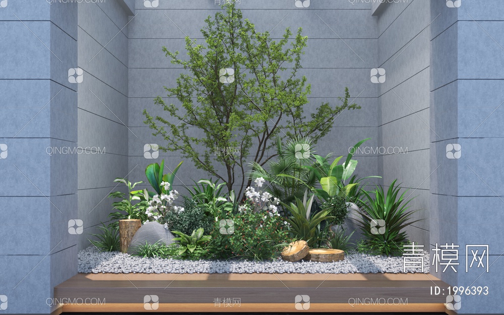 植物堆 灌木组合3D模型下载【ID:1996393】