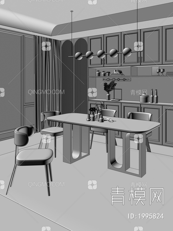 餐厅3D模型下载【ID:1995824】