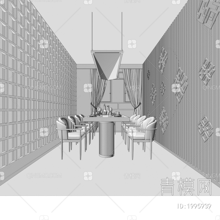 餐厅包厢3D模型下载【ID:1995939】