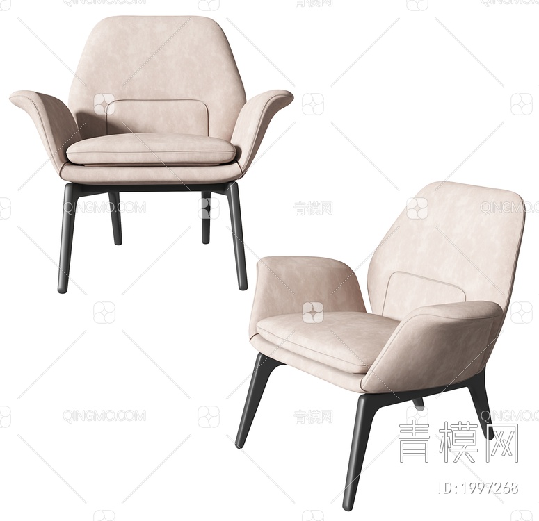休闲椅，洽谈椅，躺椅，书椅，卧椅，休闲沙发，洽谈沙发，异形椅，花朵椅3D模型下载【ID:1997268】