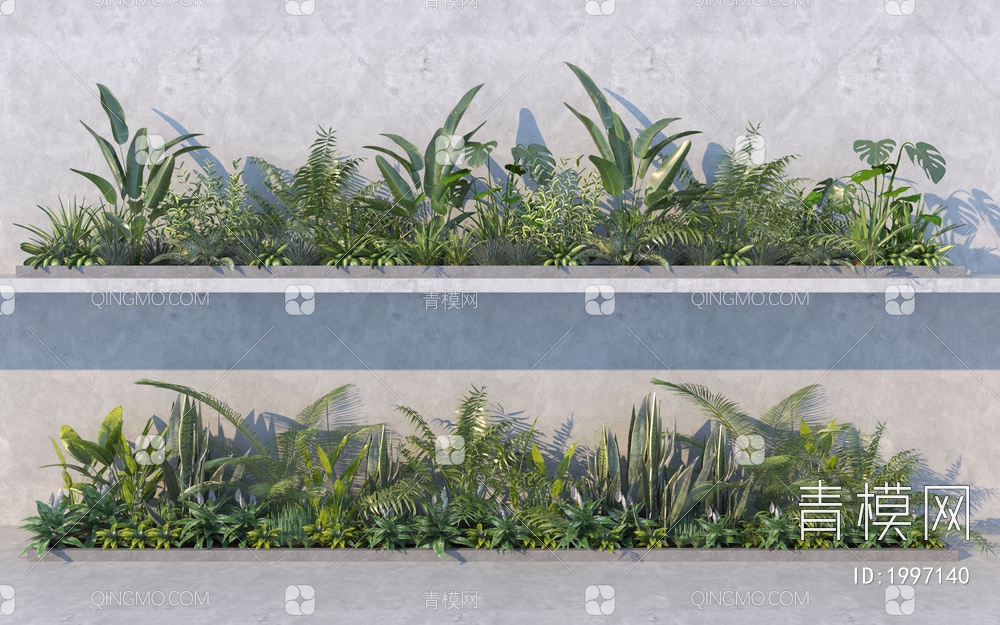 植物组合 植物造景3D模型下载【ID:1997140】