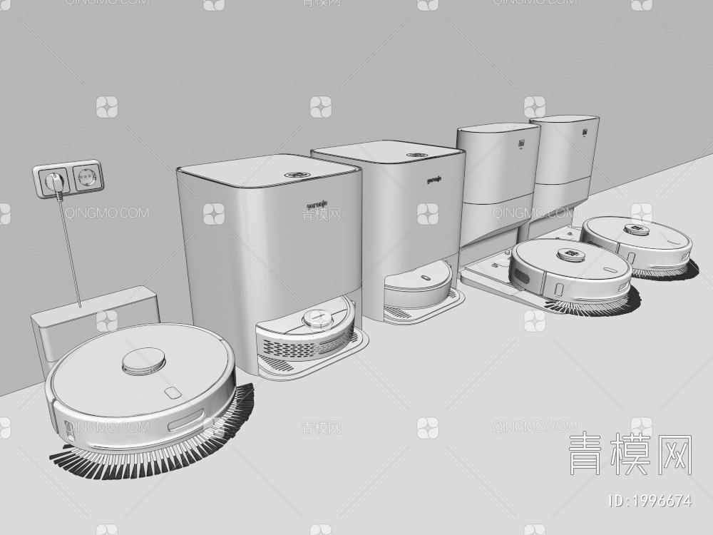 扫地机器人3D模型下载【ID:1996674】