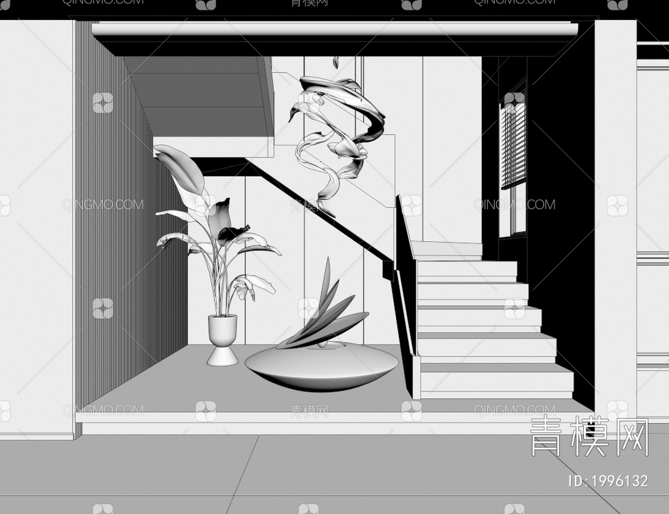 楼梯间3D模型下载【ID:1996132】