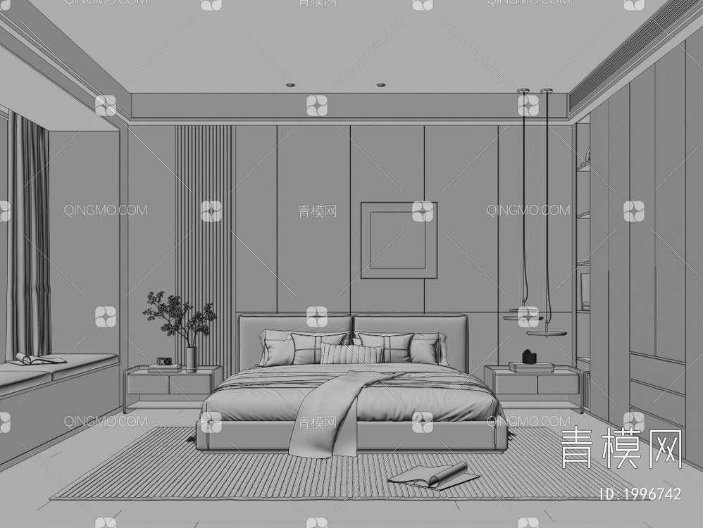 卧室3D模型下载【ID:1996742】