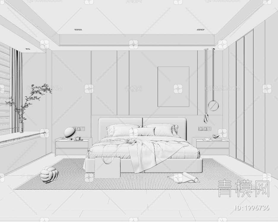 卧室3D模型下载【ID:1996736】