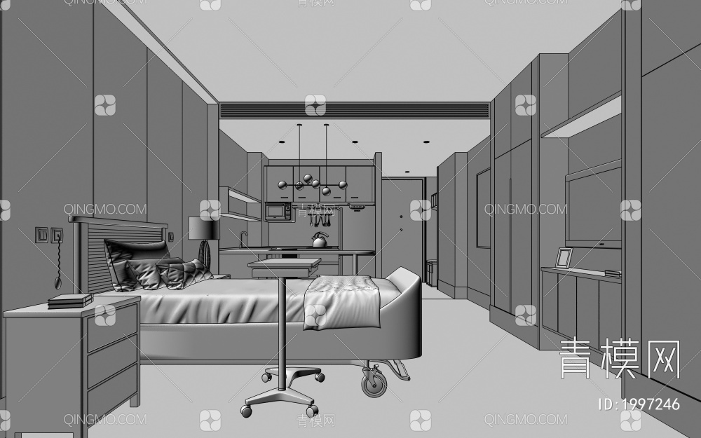 病房3D模型下载【ID:1997246】