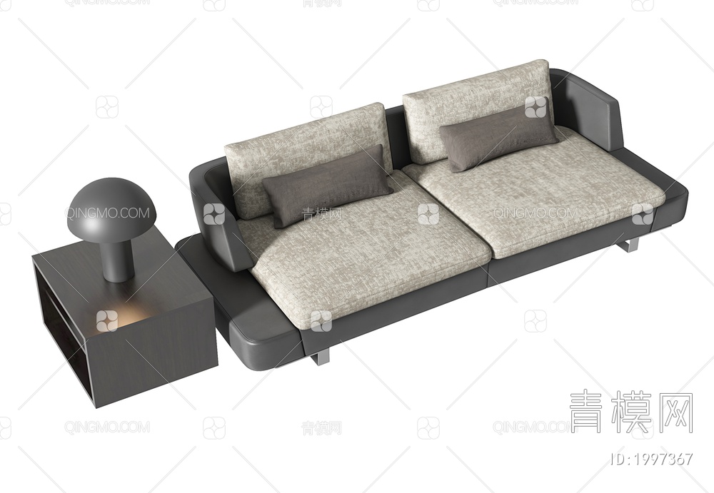 沙发茶几组合，三人沙发，双人沙发，休闲沙发3D模型下载【ID:1997367】