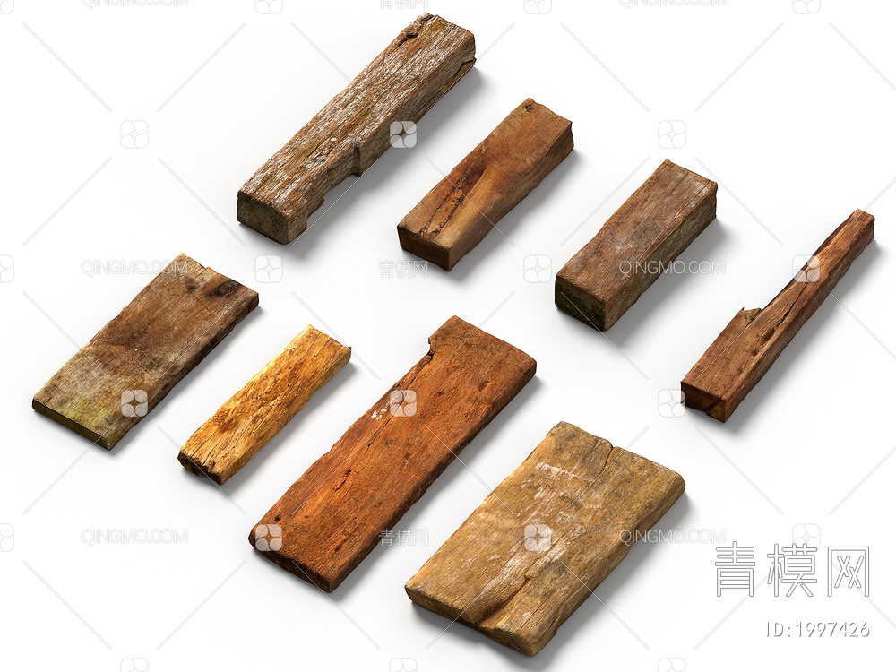 木头 木板 木梁 木材SU模型下载【ID:1997426】