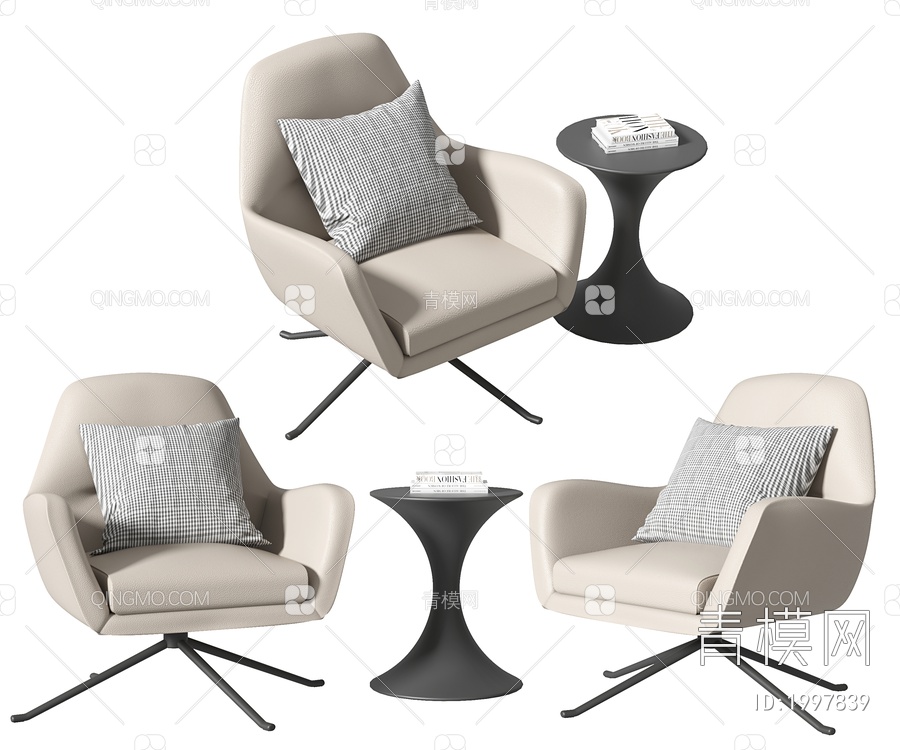 休闲椅，洽谈椅，休闲沙发，洽谈沙发3D模型下载【ID:1997839】