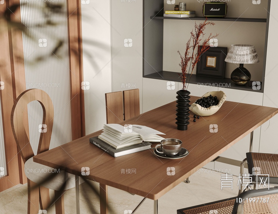 餐桌椅组合3D模型下载【ID:1997787】