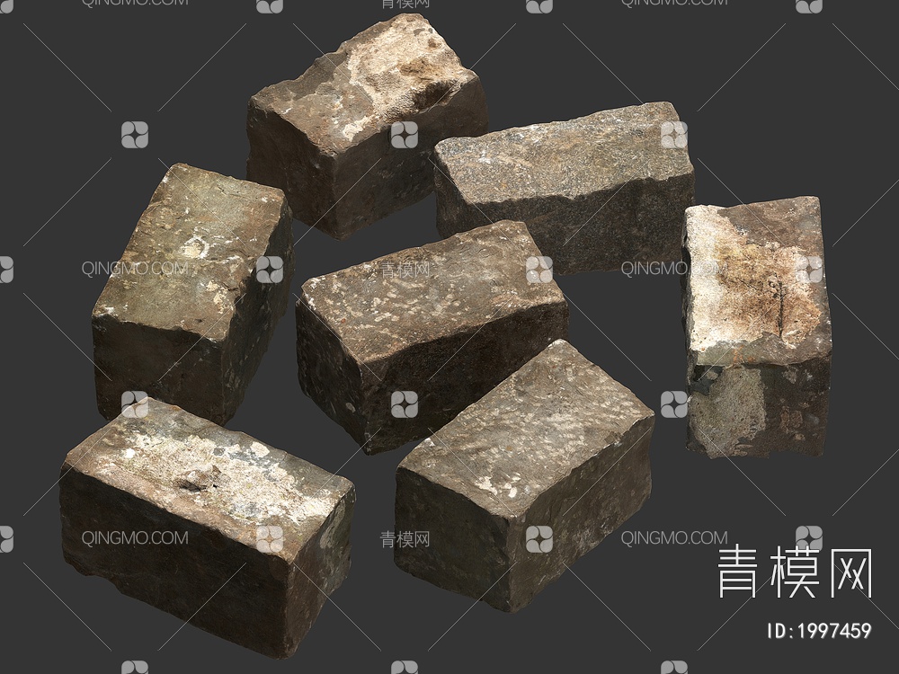 石头 岩石 石块 鹅卵石SU模型下载【ID:1997459】
