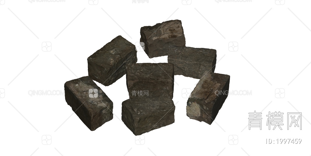 石头 岩石 石块 鹅卵石SU模型下载【ID:1997459】