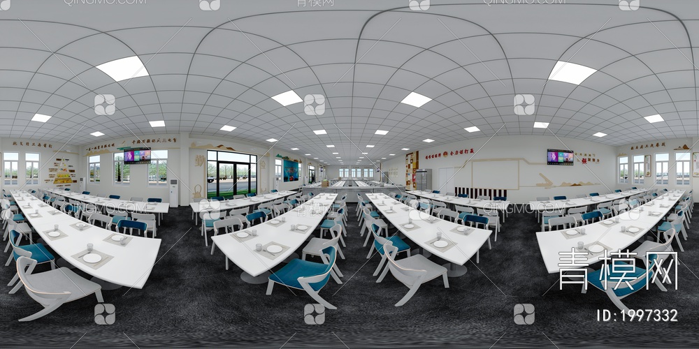 餐厅 食堂3D模型下载【ID:1997332】