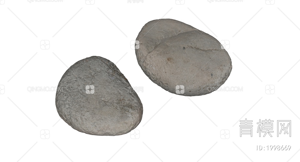 石头 岩石 鹅卵石SU模型下载【ID:1998669】