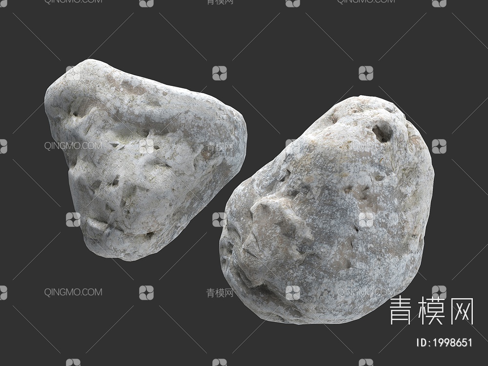 石头 岩石 鹅卵石3D模型下载【ID:1998651】