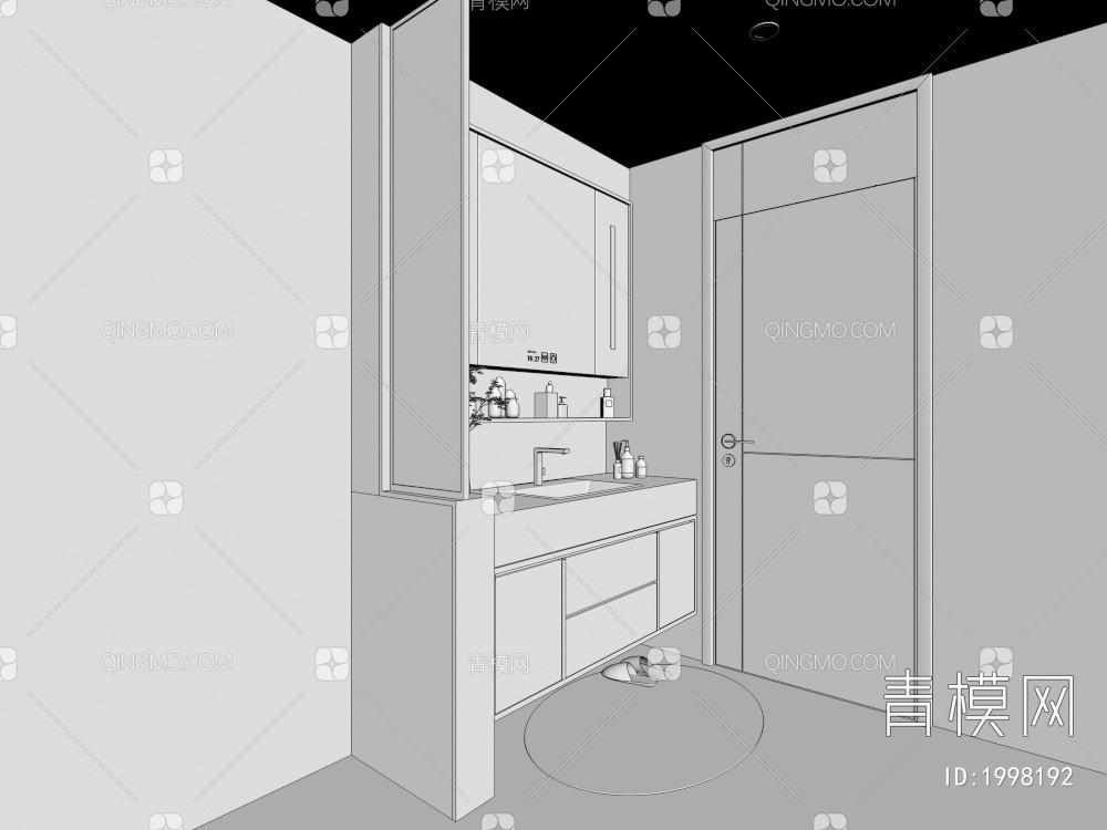 浴室柜3D模型下载【ID:1998192】