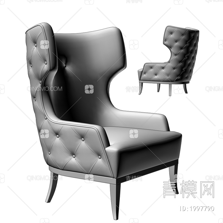 休闲沙发椅3D模型下载【ID:1997790】