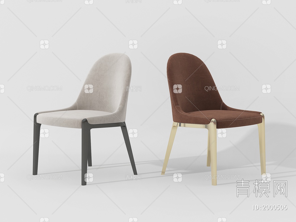 椅 布艺椅 休闲椅3D模型下载【ID:2000506】