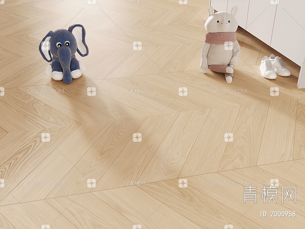 木地板 实木地板 拼花拼接地板 毛绒玩具3D模型下载【ID:2000958】