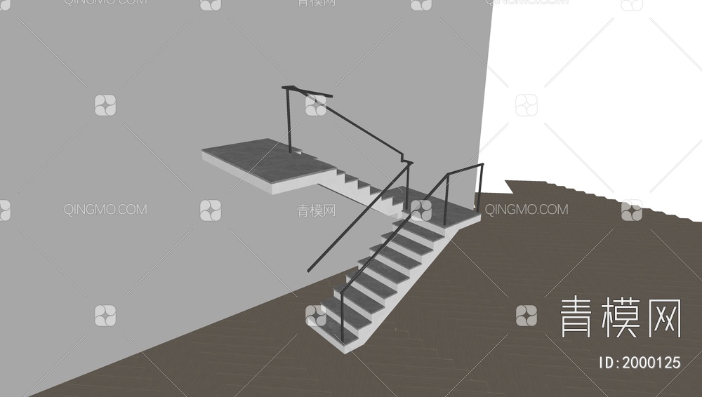 楼梯SU模型下载【ID:2000125】