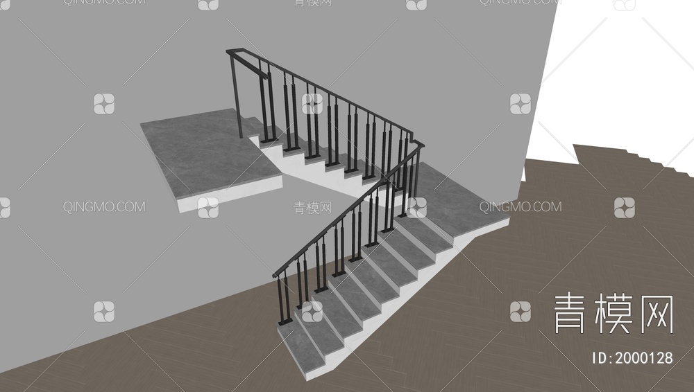 楼梯SU模型下载【ID:2000128】